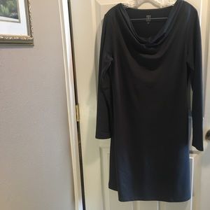 Title 9 Soft Gray Boatneck cowl dress